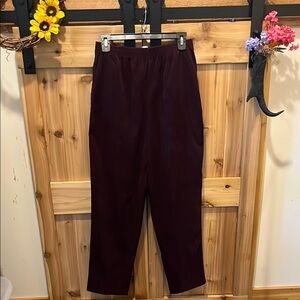 Jens Neuman Elegant Wide Leg Burgundy Pants